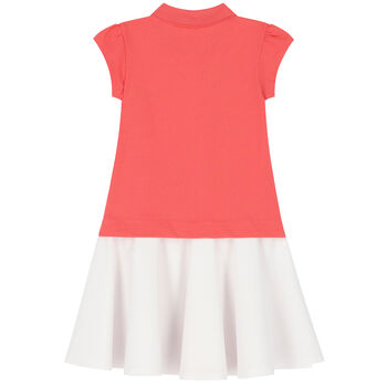 Girls Pink Logo Polo Dress