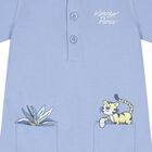 Baby Boys Blue Logo Romper, 1, hi-res