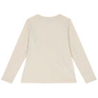 Girls Ivory, Beige & Navy Blue Leggings Set, 2, hi-res