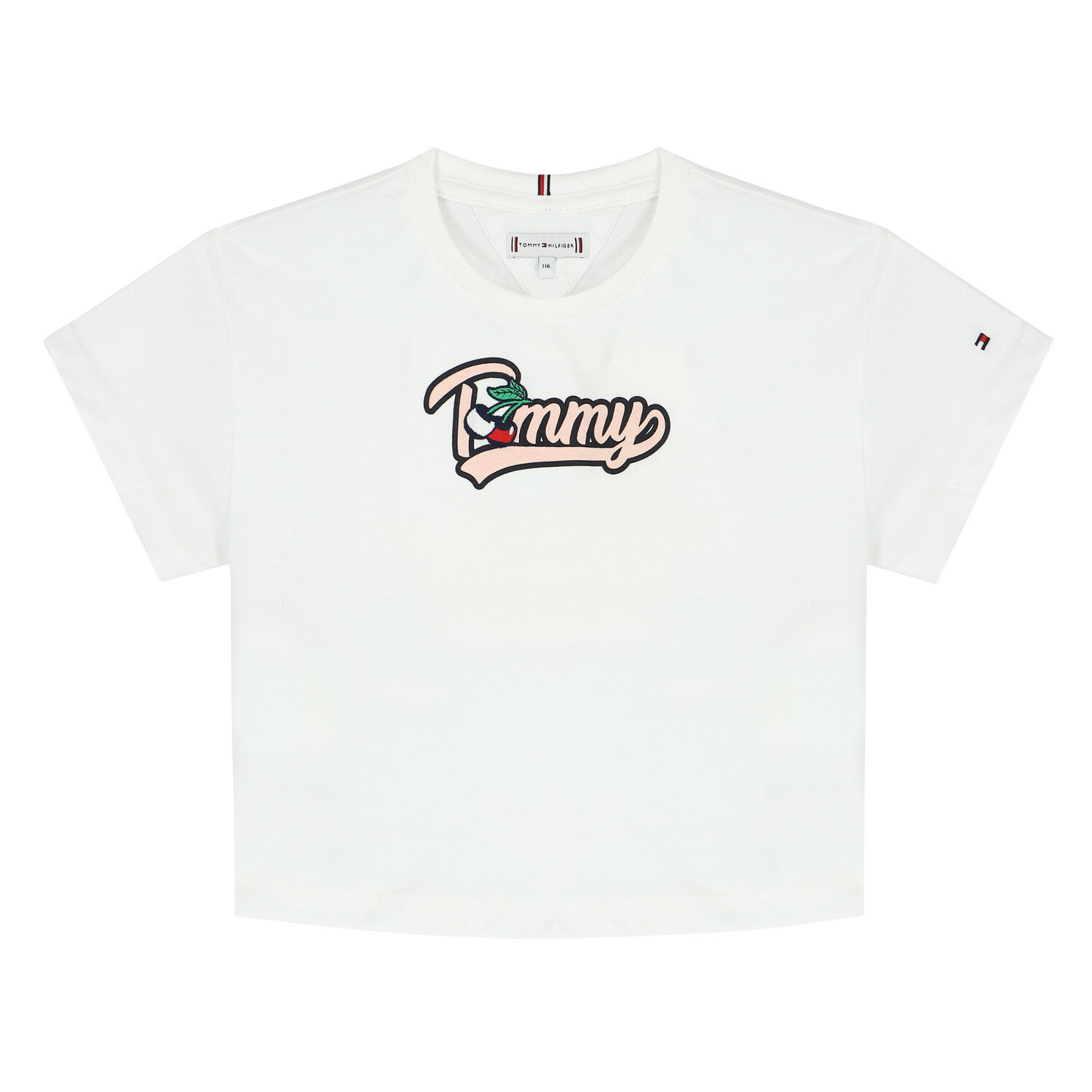 Girls White Logo T-Shirt, 1, hi-res image number null