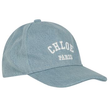 Girls Blue Logo Denim Cap