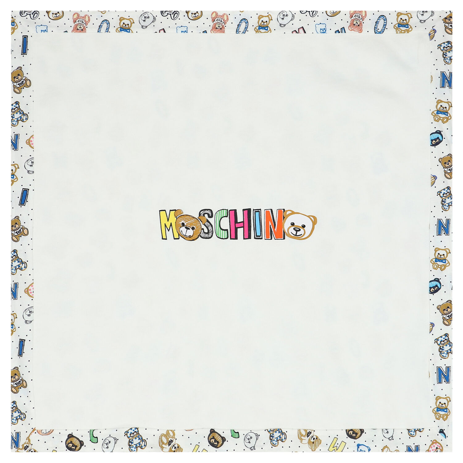 Ivory Teddy Bear Logo Baby Blanket, 1, hi-res image number null