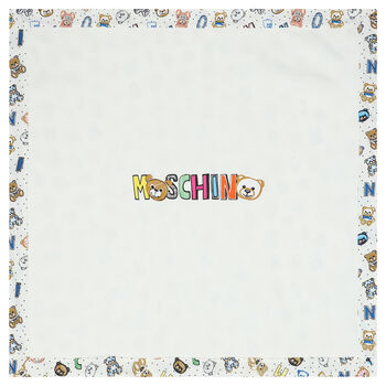 Ivory Teddy Bear Logo Baby Blanket