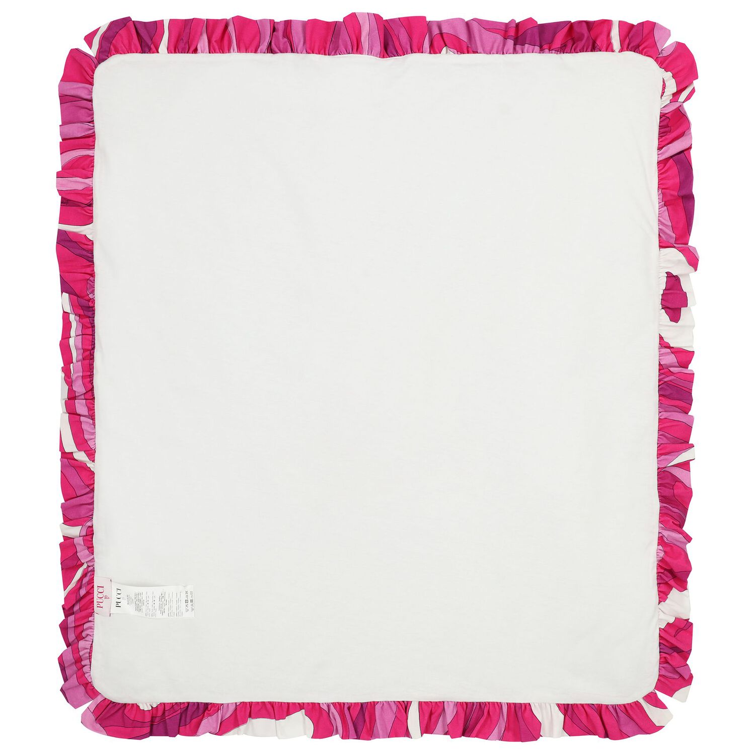 بطانية أطفال باللون بيضاء وبنفسجية مكشكشة, 1, hi-res