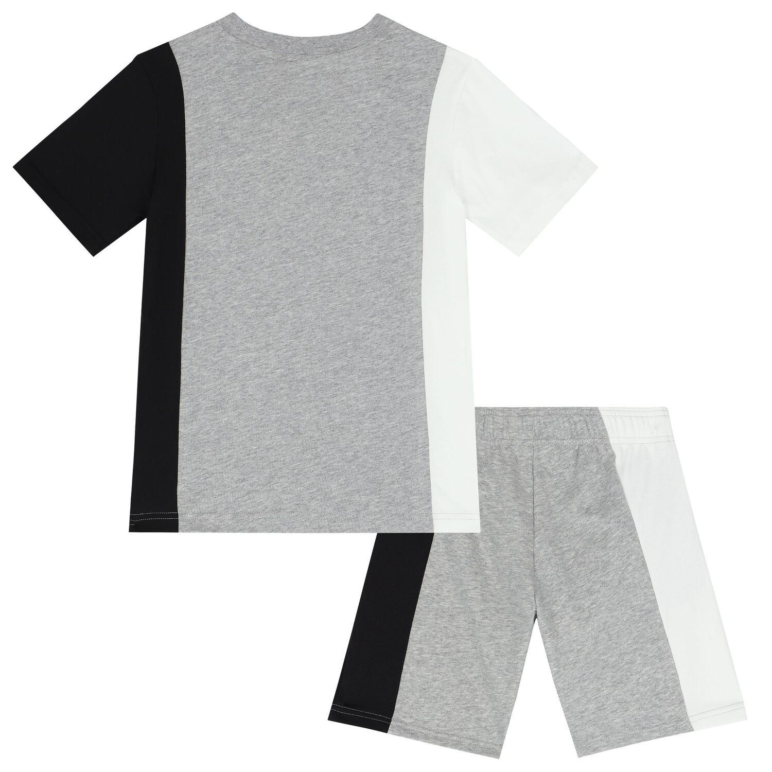 White, Grey & Black Logo Shorts Set, 1, hi-res image number null