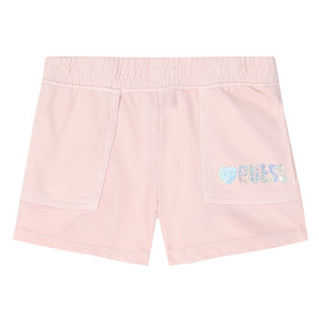 Girls Pink Logo Shorts