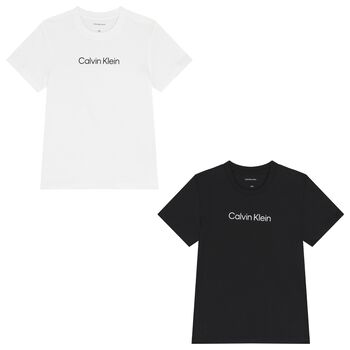 Boys Black & White Logo T-Shirt ( 2-Pack )