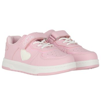 Girls Pink Heart Trainers
