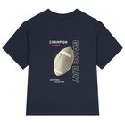 طقم شورت أولاد باللون الكحلي , 1, hi-res