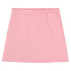 Girls Pink Embroidered Logo Skirt, 1, hi-res