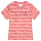 Girls Pink Striped Dollhouse T-Shirt, 1, hi-res