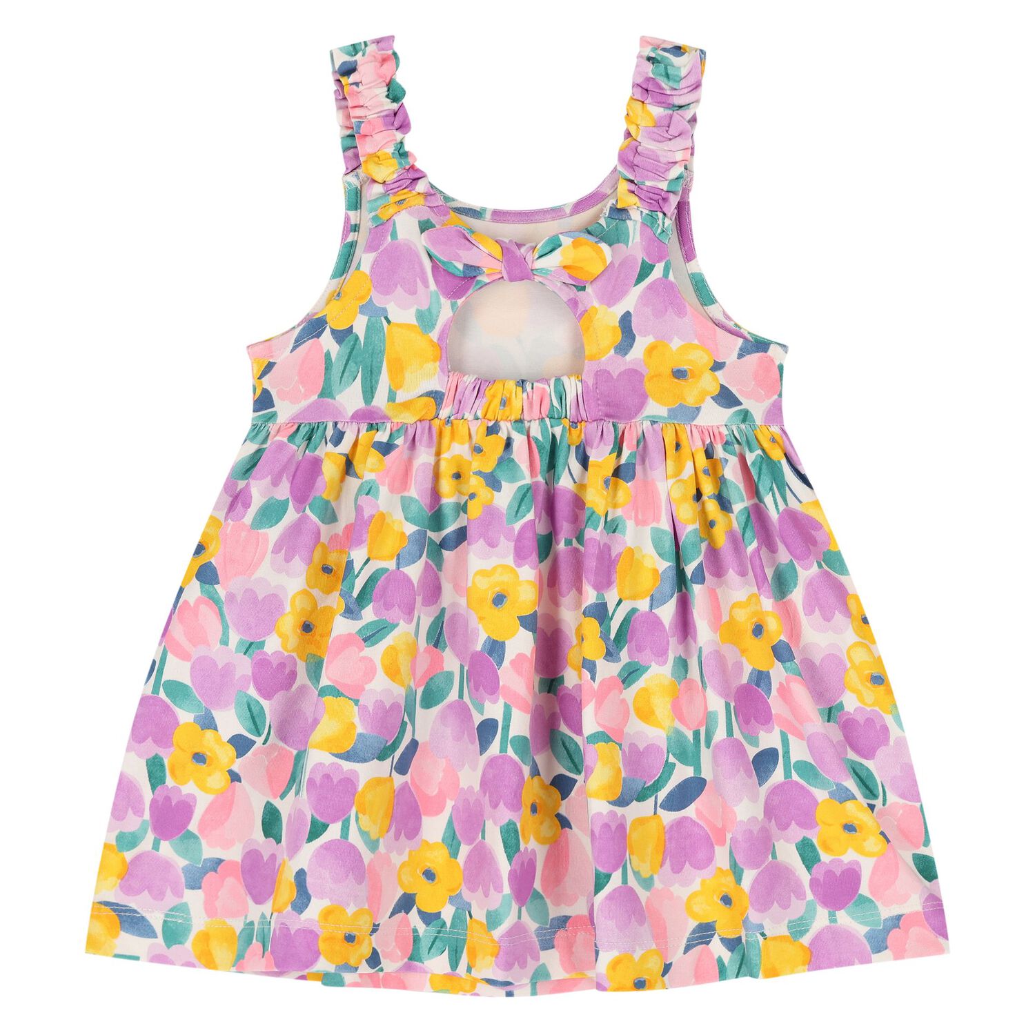 Younger Girls Multi-Coloured Floral Dress Set, 3, hi-res