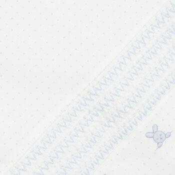 بطانية اطفال  مزينة برسومات ارنب باللونين الابيض و الازرق للاولاد