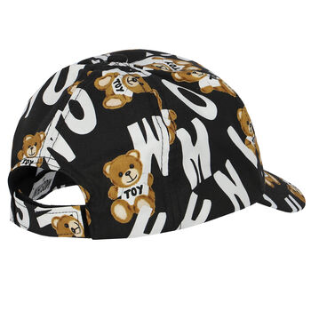 Black Teddy Bear Logo Cap