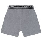 Boys Blue Logo Shorts Set, 1, hi-res