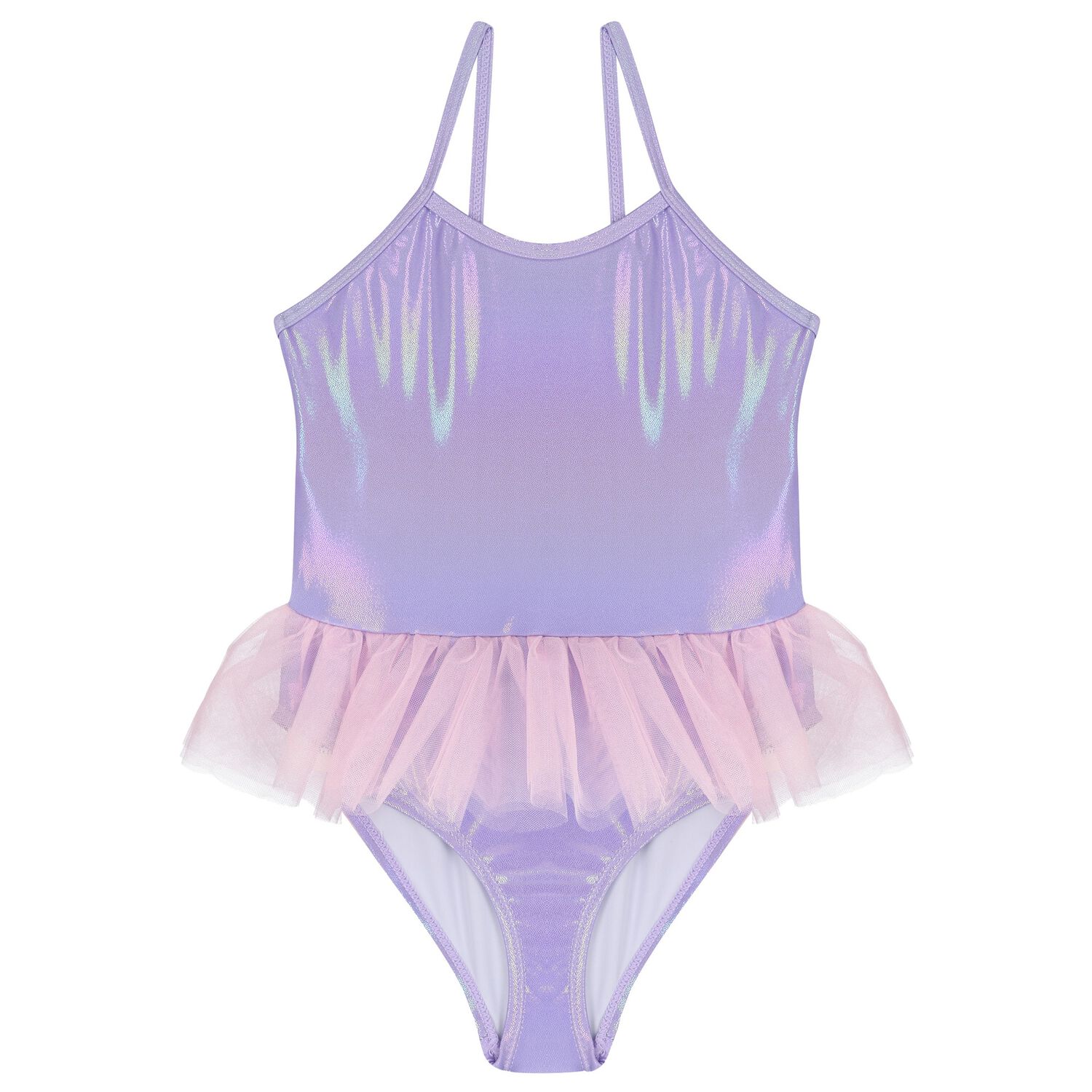 Girls Purple & Pink Swimsuit, 1, hi-res image number null