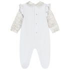 بدلة أطفال باللون بيضاء بشعار العلامة التجارية للبنات, 1, hi-res