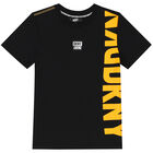 Boys Black Logo T-Shirt, 1, hi-res
