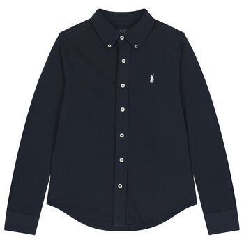 تيشيرت أولاد بالشعار باللون الكحلى 