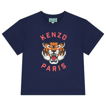 Navy Blue Tiger Logo T-Shirt