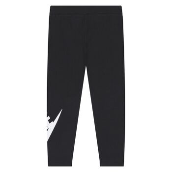Girls Black Logo Leggings