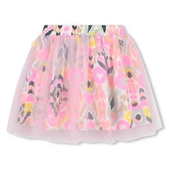 Girls Pink Abstract Skirt