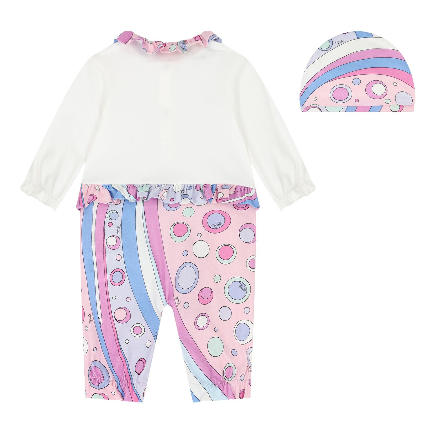 Girls White & Pink Fontane Babygrow Gift Set, 2, hi-res