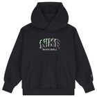 Boys Black & Green Logo Hooded Top, 1, hi-res