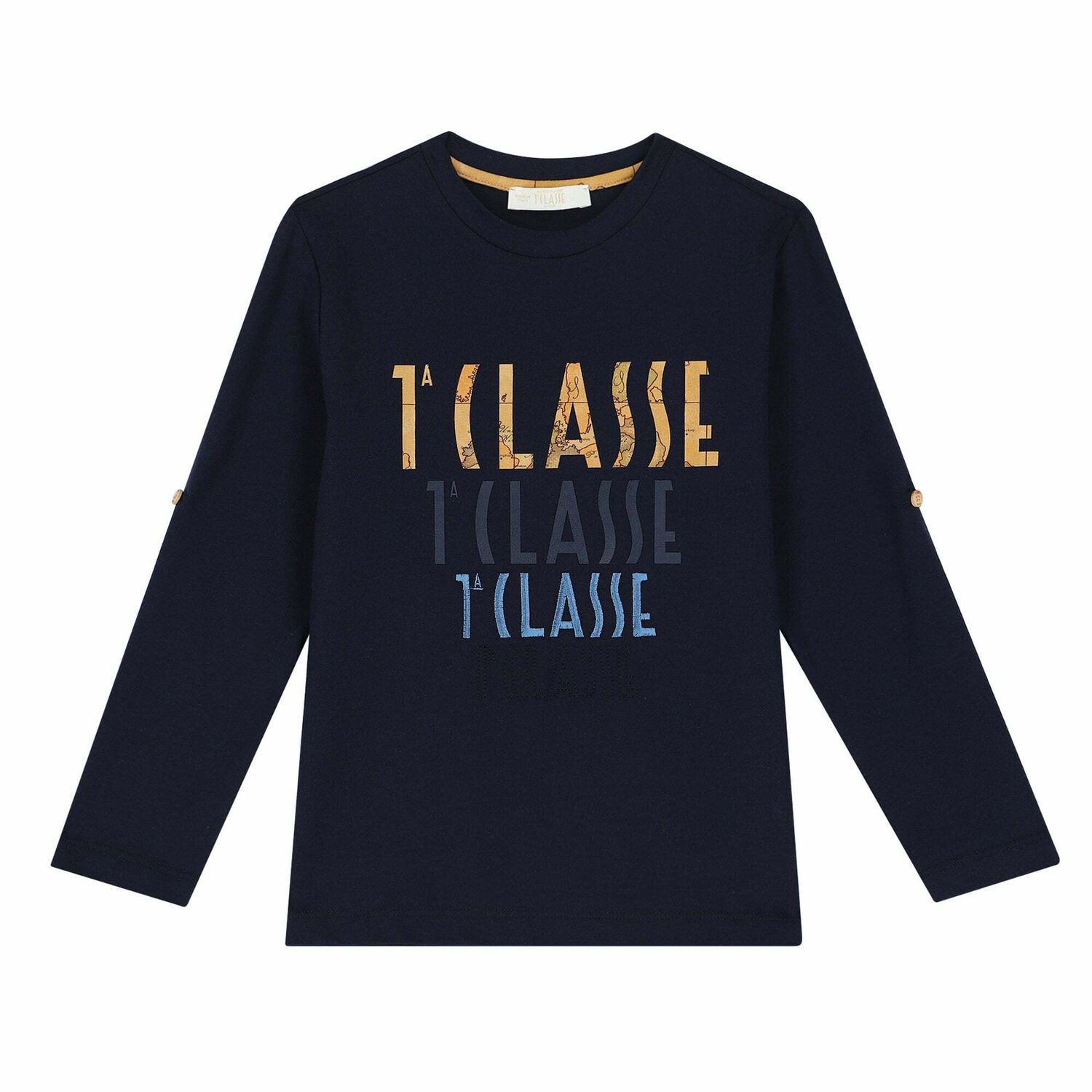 Boys Navy Blue Logo Top, 1, hi-res image number null