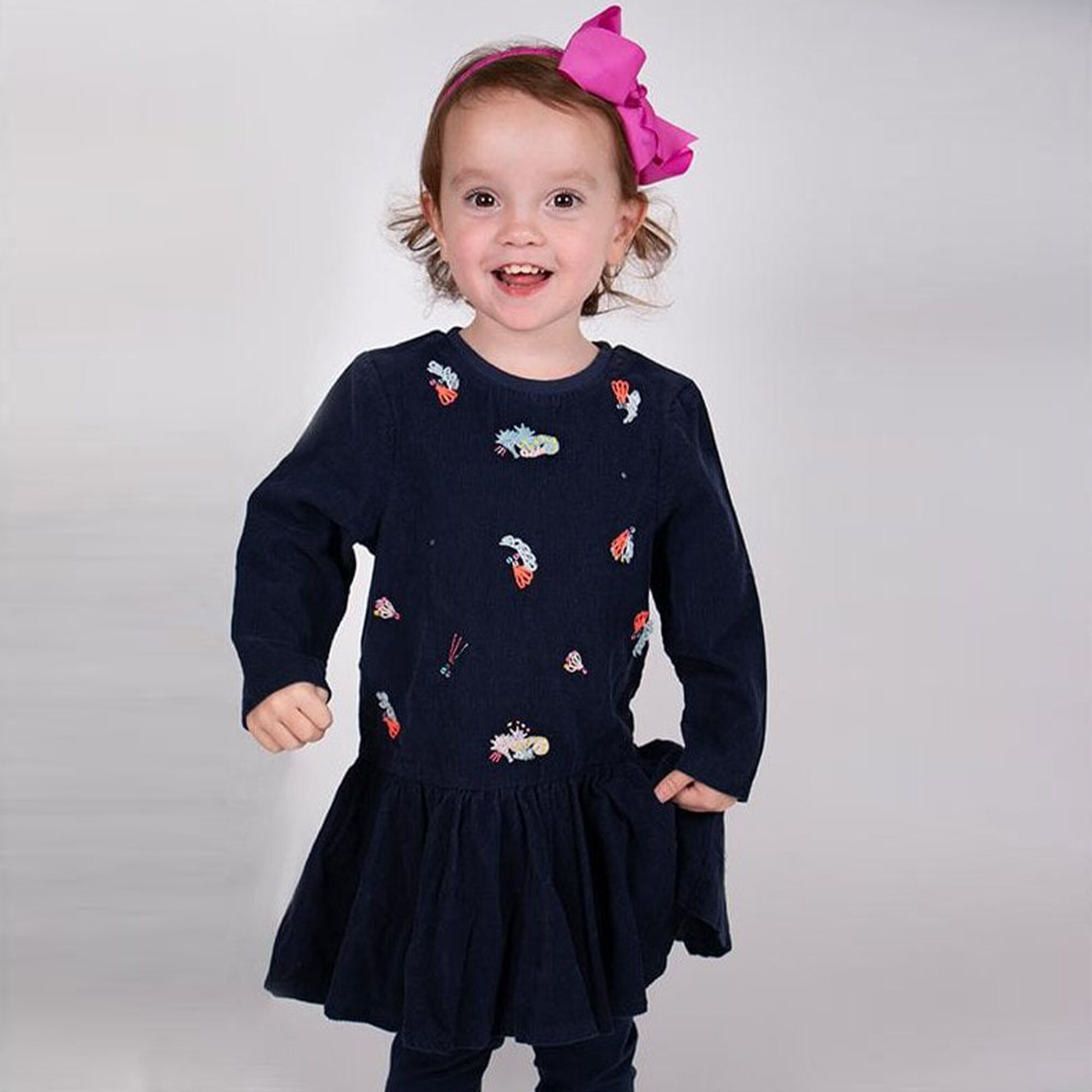 BILLIEBLUSH Girls Navy Blue Dress Junior Couture UAE