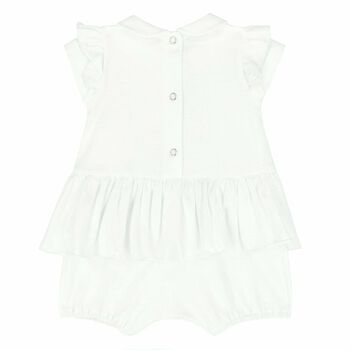 Baby Girls White Romper