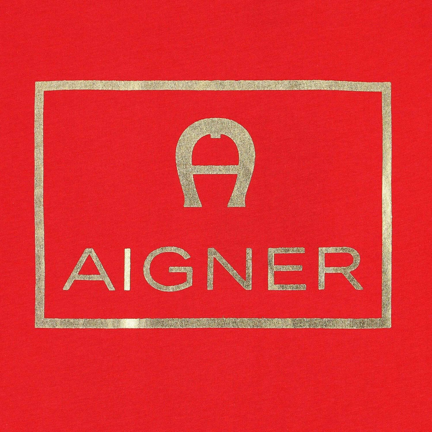 Boys Red & Gold Logo T-Shirt, 4, hi-res image number null