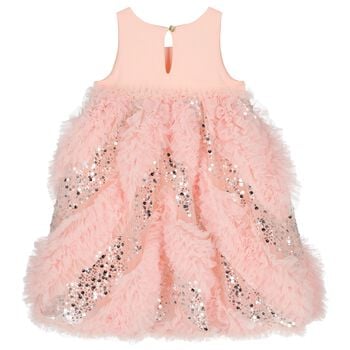 Girls Pink Sequin Tulle Dress