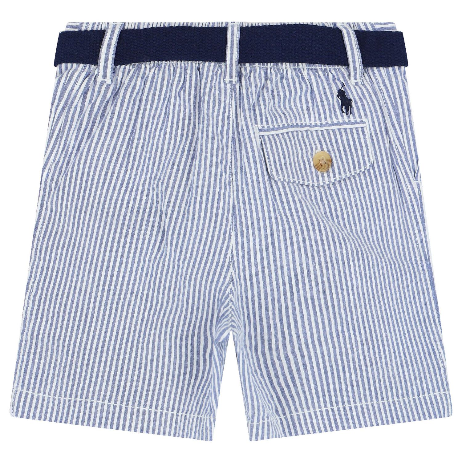 Baby Boys White & Blue Shorts Set, 1, hi-res