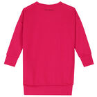 Girls Pink Logo Sweatshirt Dress, 1, hi-res