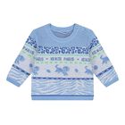 Baby Boys Blue Logo Trousers Set, 1, hi-res