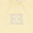 فستان بنات بالشعار باللون الأصفر, 1, hi-res