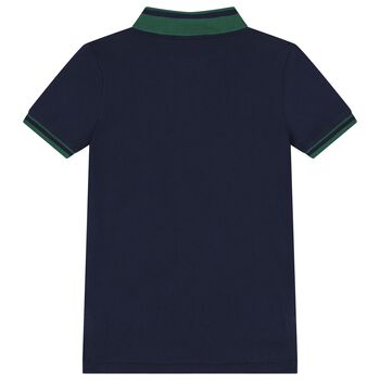 Boys Navy Blue Polo Bear Polo Shirt
