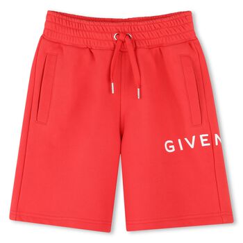 Boys Red Logo Shorts