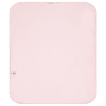 Baby Girls White & Pink Logo Blanket