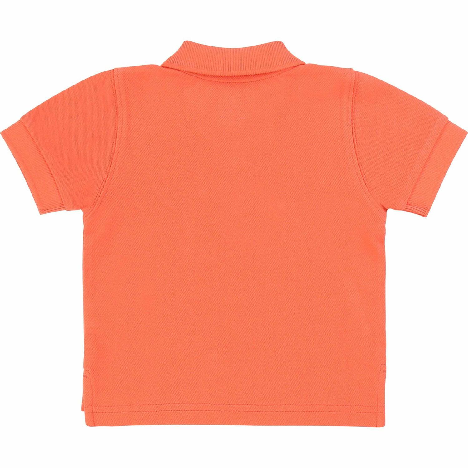 تيشيرت بولو بالشعار باللون البرتقالى للاولاد, 1, hi-res