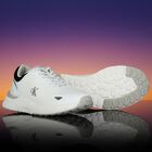 White Mesh Logo Trainers, 1, hi-res