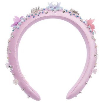 طوق رأس مزين باللون البنفسجي للبنات