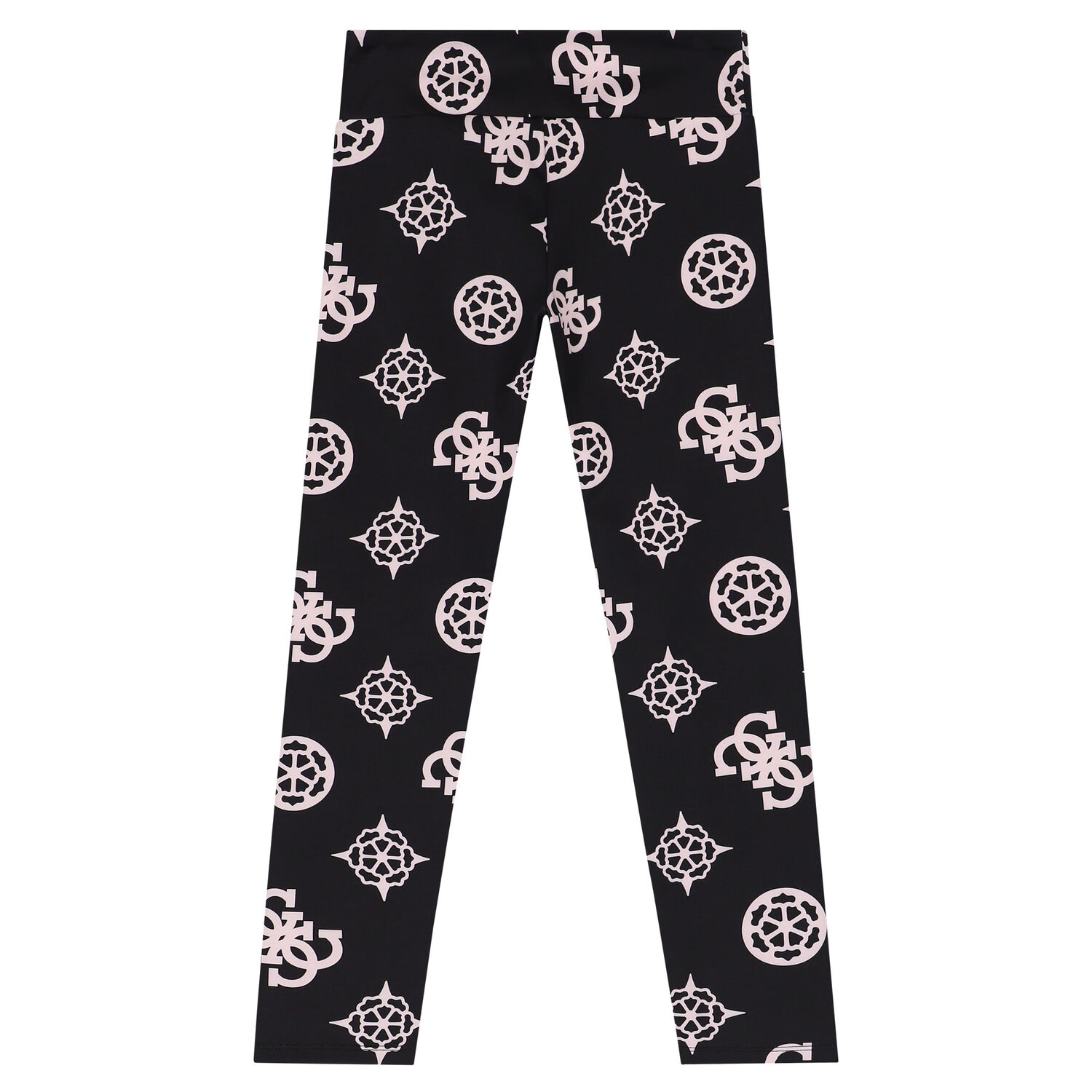 Girls Black Logo Leggings, 2, hi-res