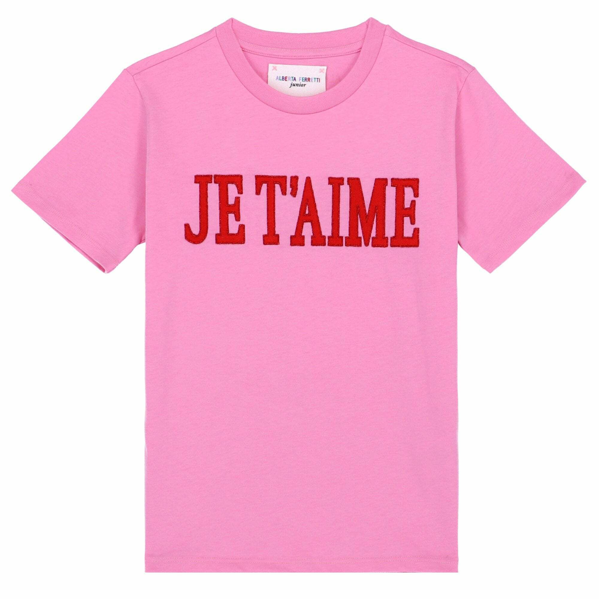 Alberta Ferretti Girls Pink Embroidered Jersey T Shirt Junior