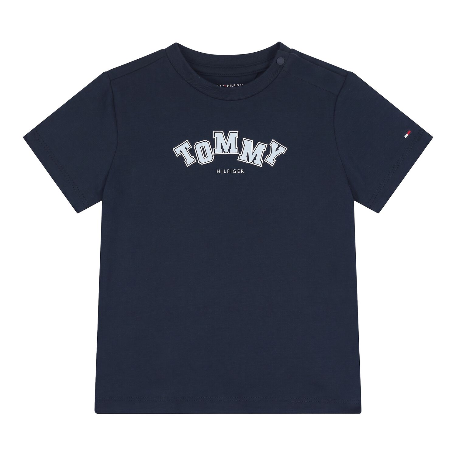 Baby Boys Navy Blue Logo T-Shirt, 1, hi-res