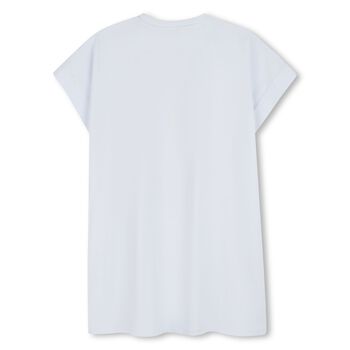 Girls Blue Boke Flower Dress