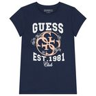 Girls Blue Logo T-Shirt, 1, hi-res
