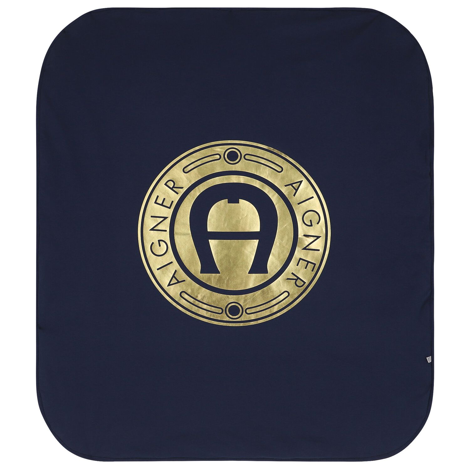 Baby Boys Navy & Gold Logo Blanket, 3, hi-res image number null