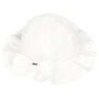 Younger Girls White Bow Hat, 2, hi-res